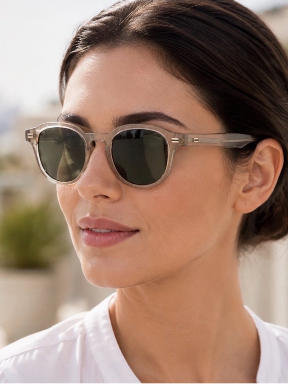 Carolina Lemke Berlin Eyewear - Payton, Transparent Taupe + Luxury Case CL9553-2